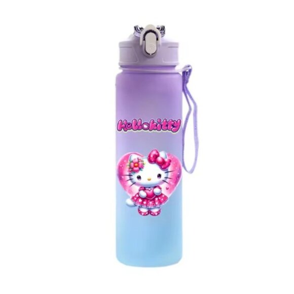 Hello Kitty 25oz Water Bottle with Straw & Lid Travel Sports Bottle Kids Adults - Picture 1 of 4